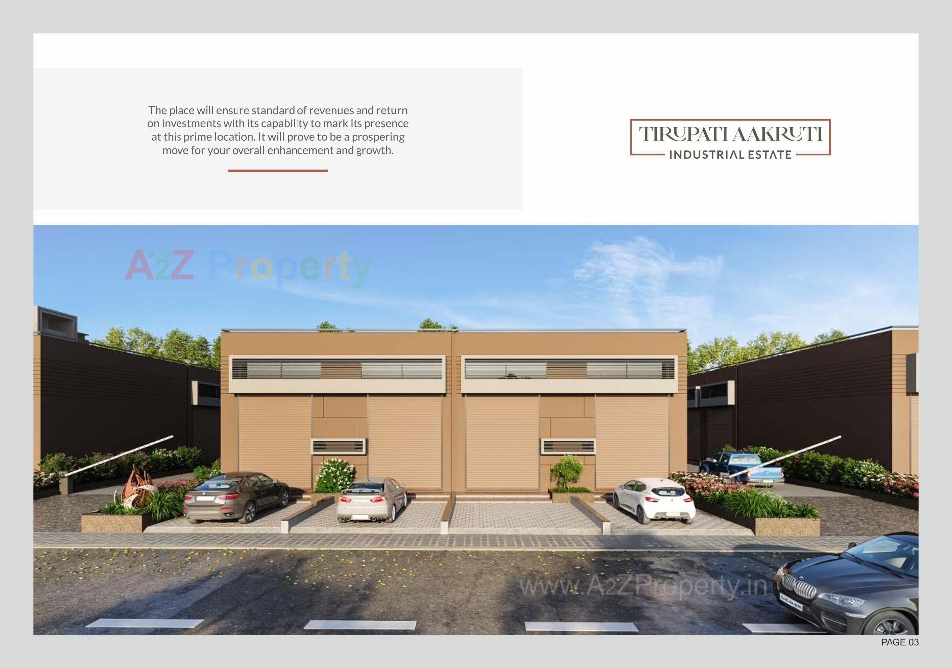 3D Elevation of real estate project Tirupati Aakruti Industrial Estate located at Odhav, Ahmedabad, Gujarat