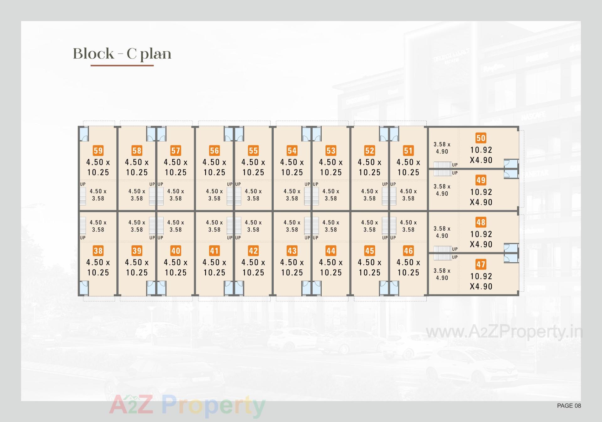 Layout of real estate project Tirupati Aakruti Industrial Estate located at Odhav, Ahmedabad, Gujarat