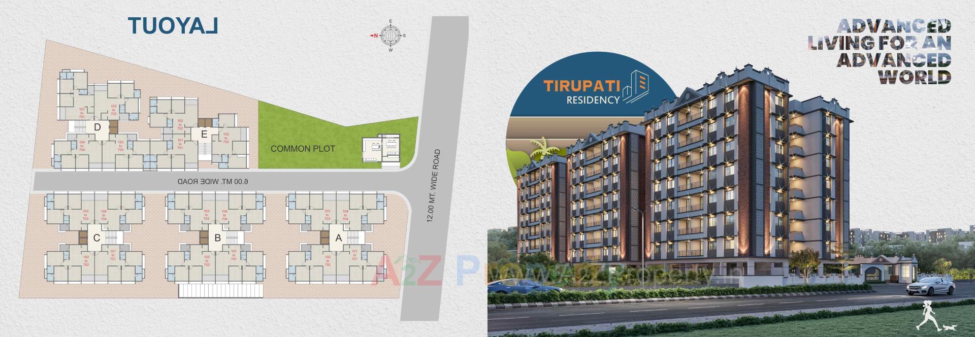 Layout of real estate project Tirupati Residency located at Kathwada, Ahmedabad, Gujarat