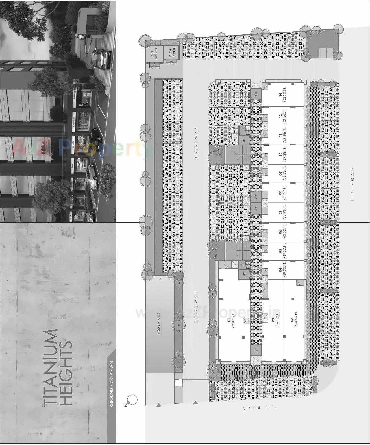 Layout of real estate project Titanium Heights located at Makarba, Ahmedabad, Gujarat