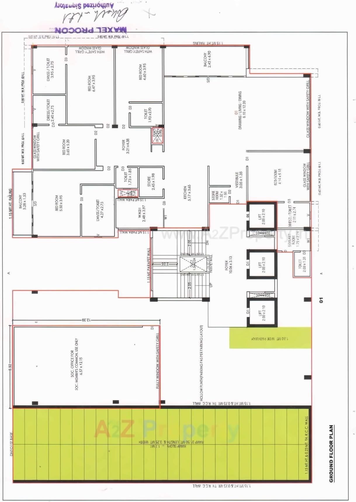 Layout of real estate project Tranquil located at Makarba, Ahmedabad, Gujarat