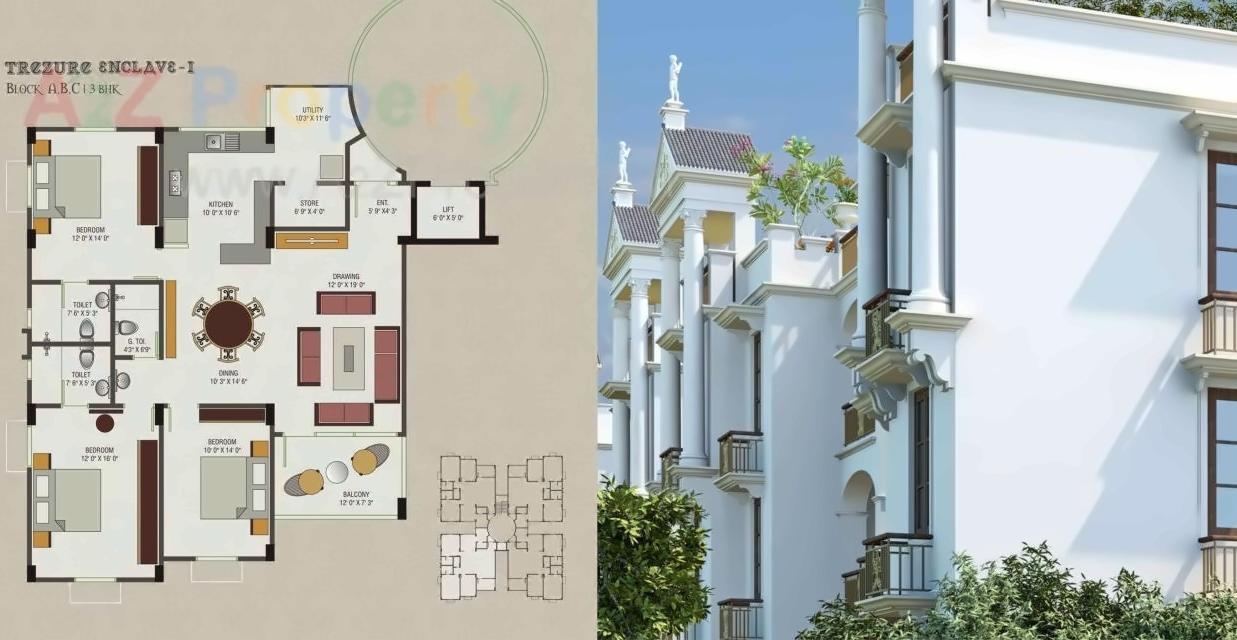 Layout of real estate project Trezure Enclave located at Shilaj, Ahmedabad, Gujarat