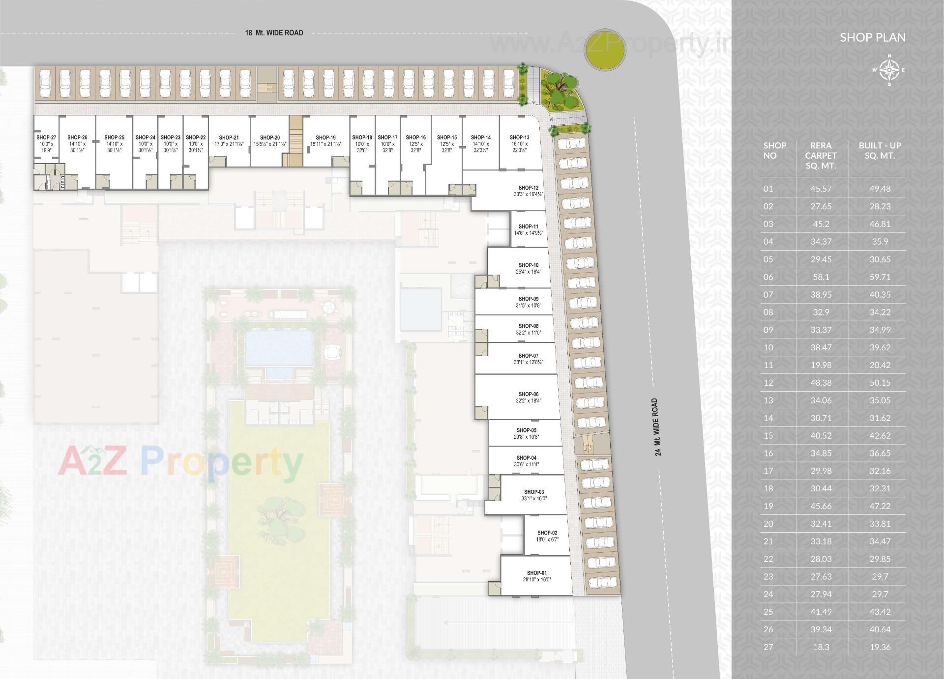 Layout of real estate project Trident Elanzza located at Khodiyar, Ahmedabad, Gujarat