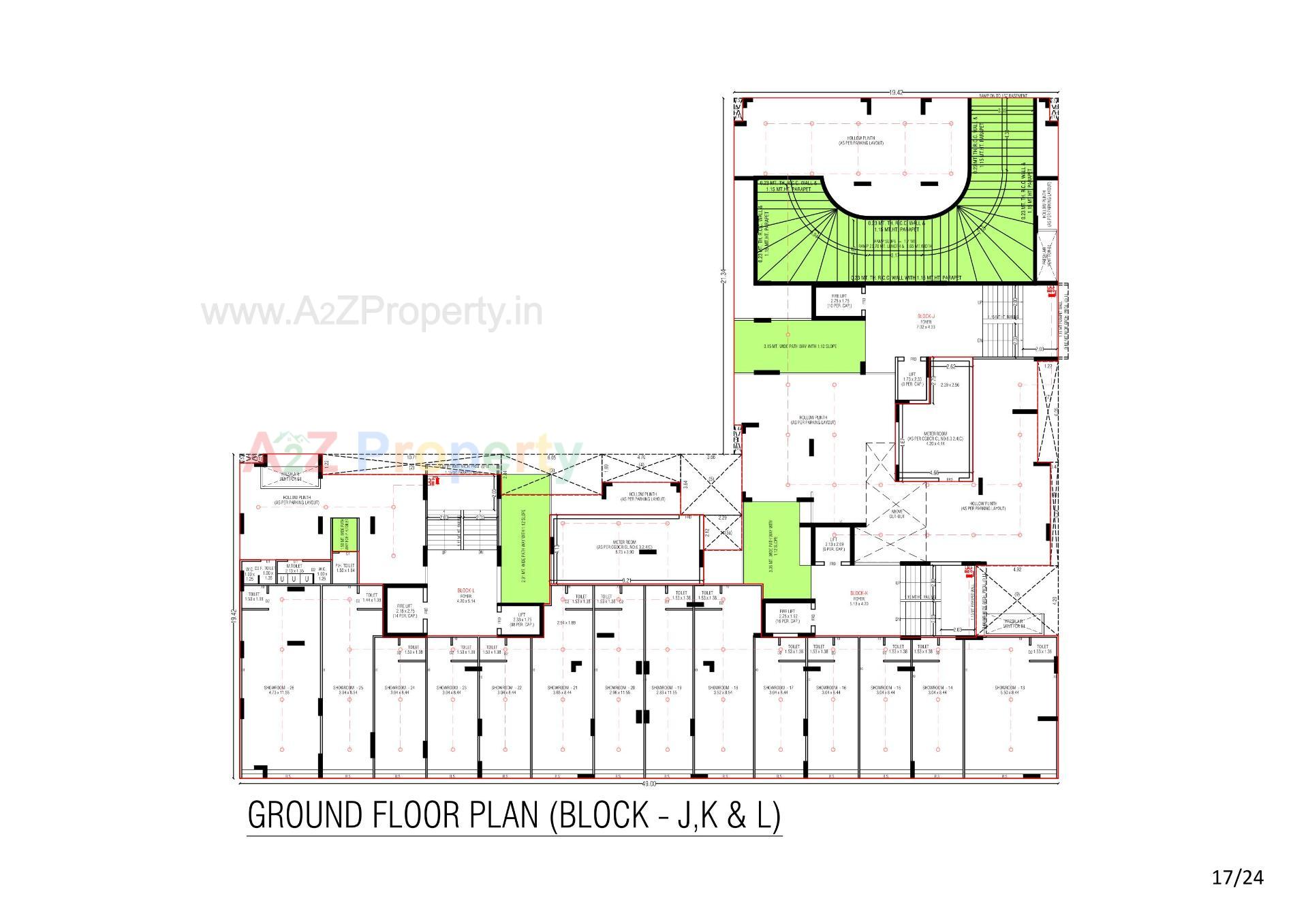 Layout of real estate project Trident Experia located at Khodiyar, Ahmedabad, Gujarat