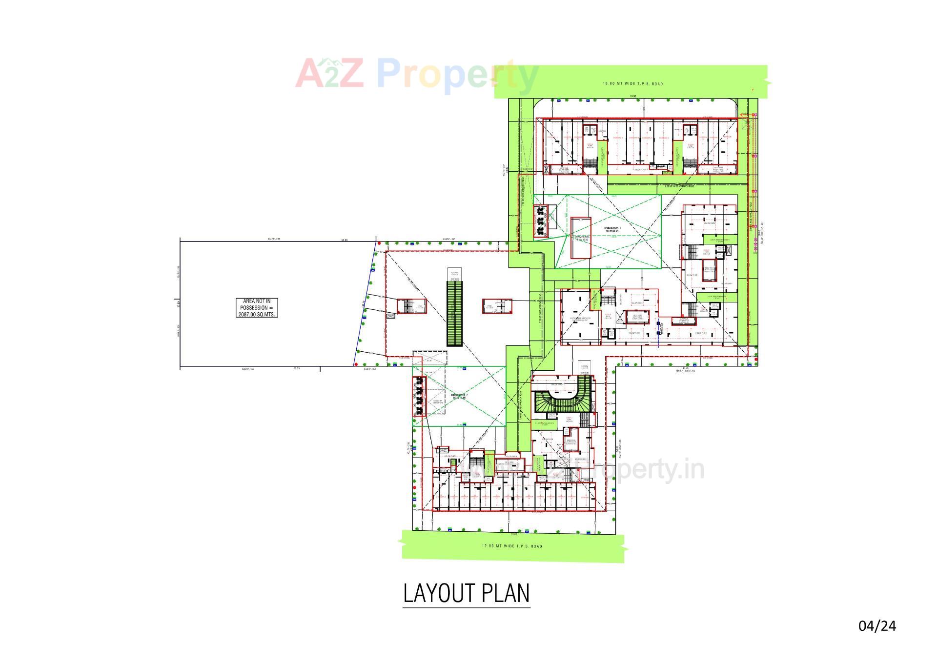 Layout of real estate project Trident Experia located at Khodiyar, Ahmedabad, Gujarat