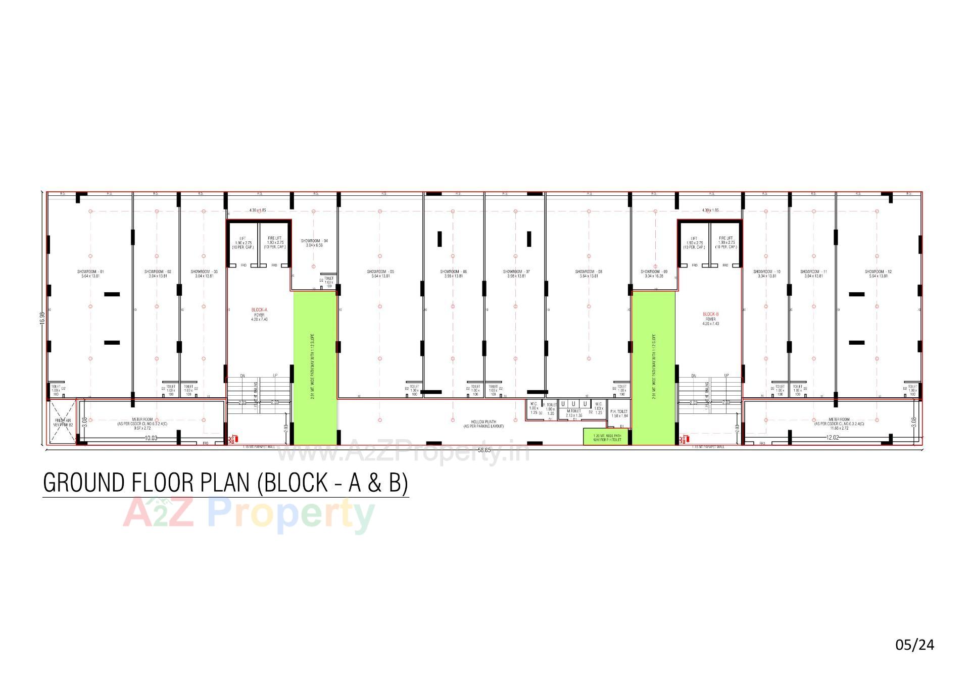 Layout of real estate project Trident Experia located at Khodiyar, Ahmedabad, Gujarat