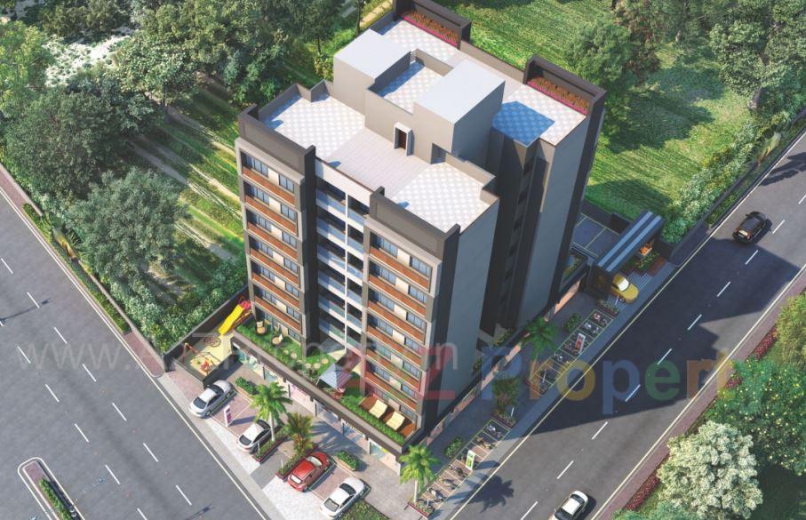 3D Elevation of real estate project Trilok Glory located at Motera, Ahmedabad, Gujarat