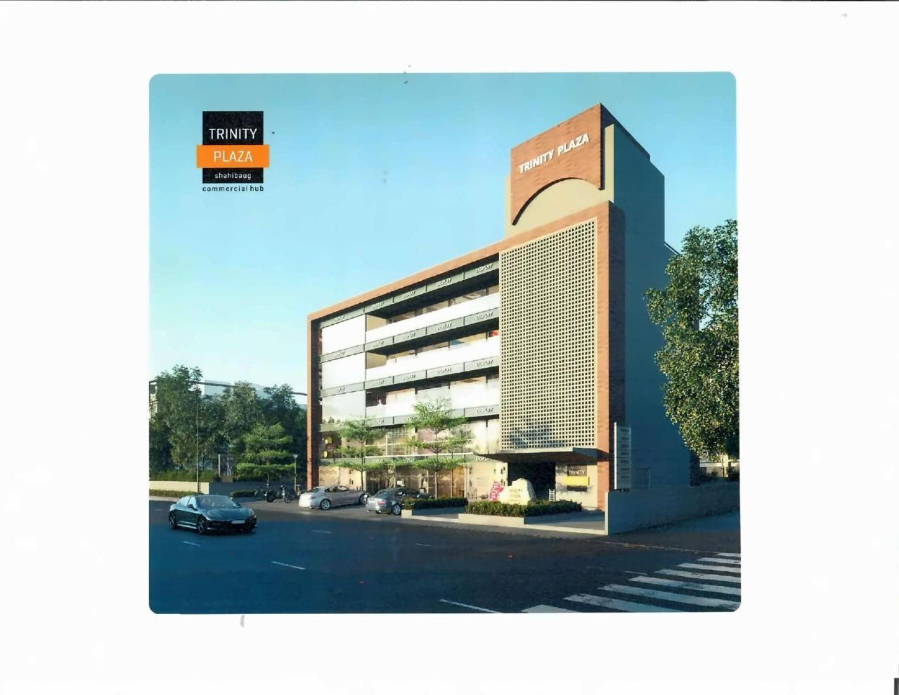 3D Elevation of real estate project Trinity Plaza located at Shahibaug, Ahmedabad, Gujarat