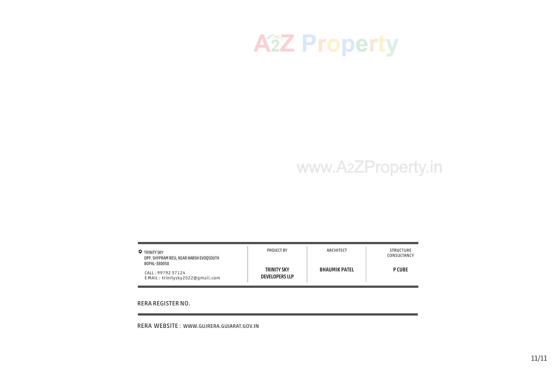  of real estate project Trinity Sky located at Ghuma, Ahmedabad, Gujarat