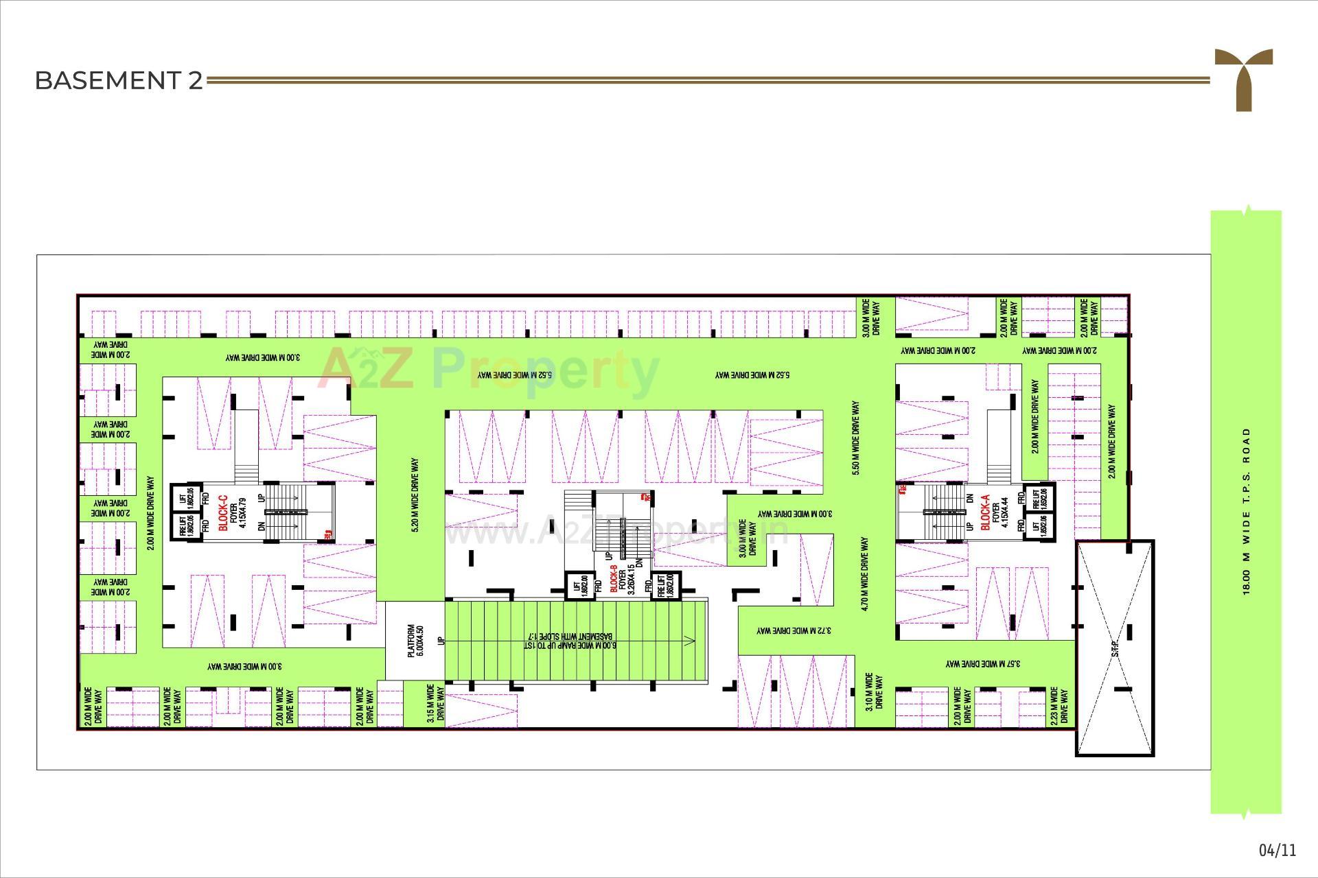 Layout of real estate project Trinity Sky located at Ghuma, Ahmedabad, Gujarat