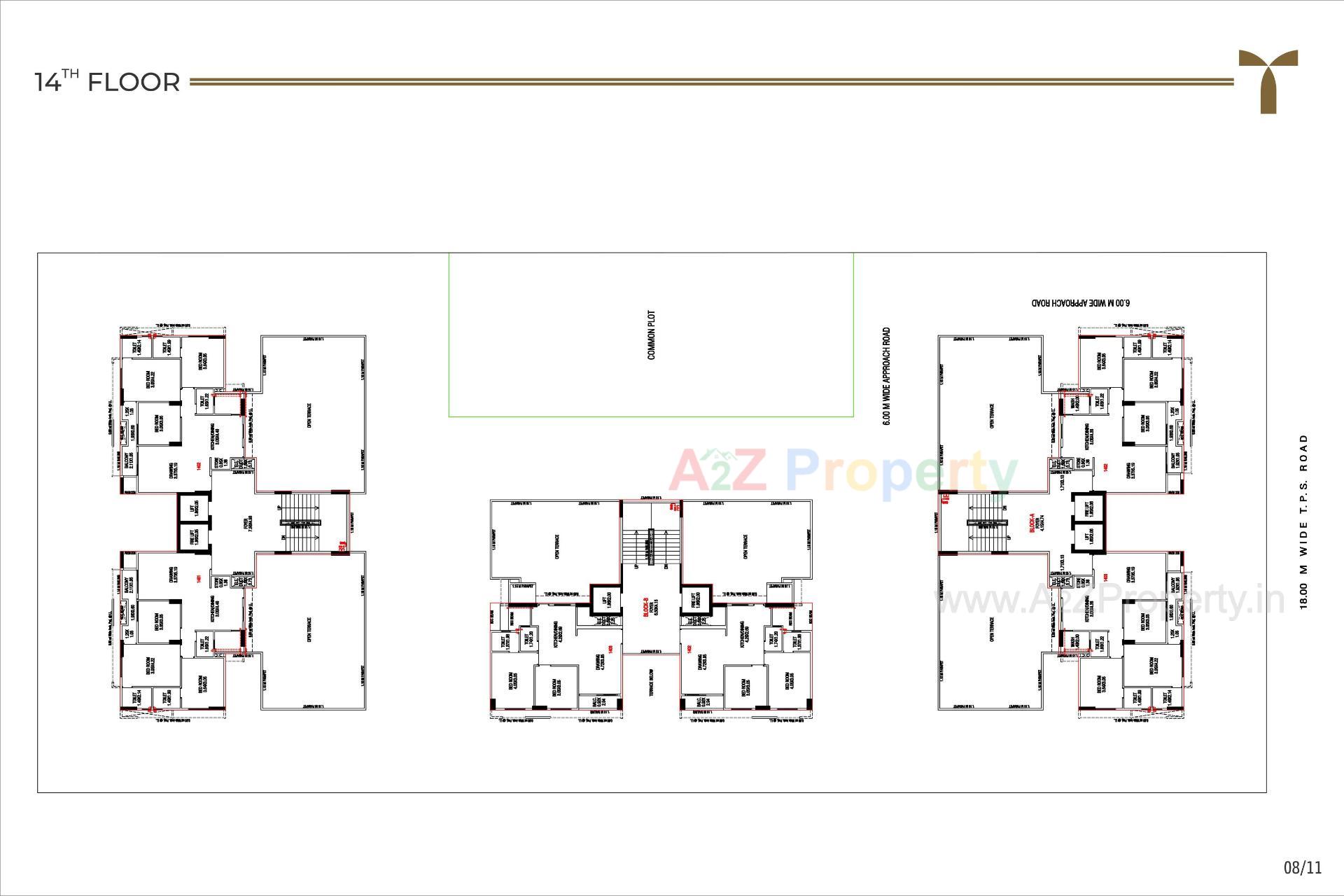 Layout of real estate project Trinity Sky located at Ghuma, Ahmedabad, Gujarat
