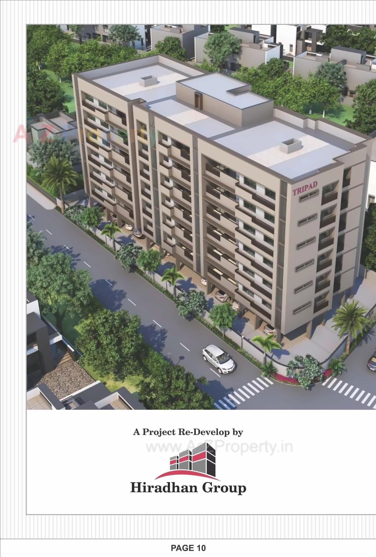 3D Elevation of real estate project Tripad Flat located at Paldi, Ahmedabad, Gujarat