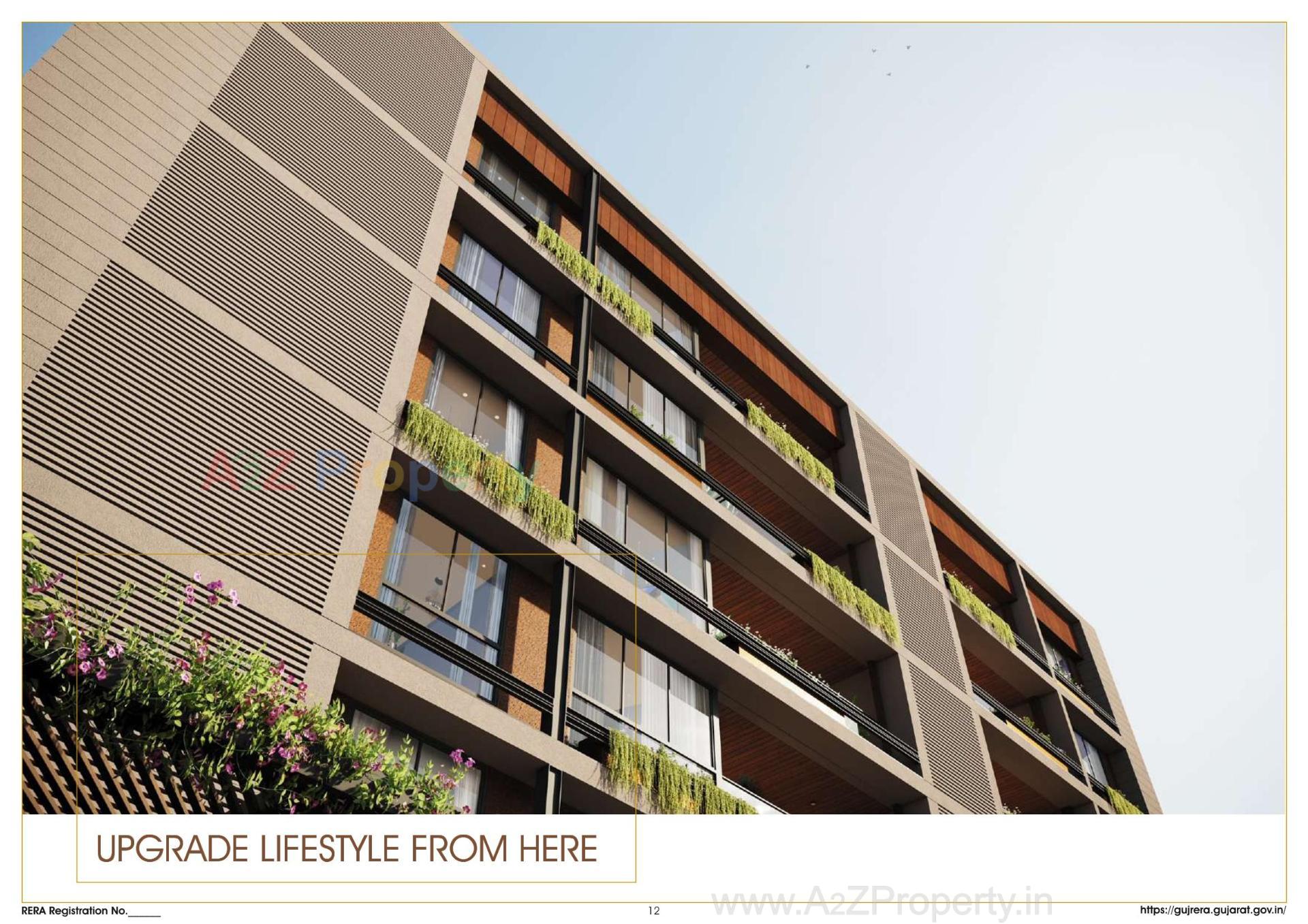 3D Elevation of real estate project Triveni 1five located at Vejalpur, Ahmedabad, Gujarat