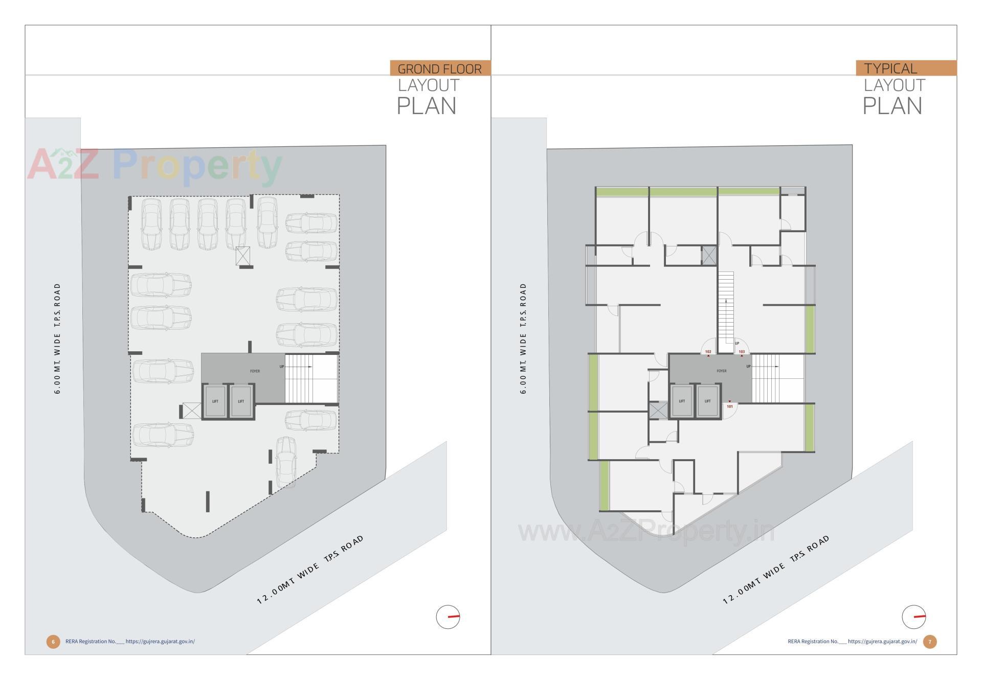 Layout of real estate project Triveni 1seven located at Rajpur-hirpur, Ahmedabad, Gujarat