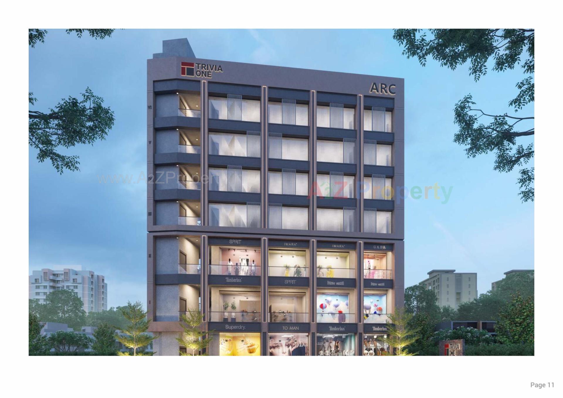 3D Elevation of real estate project Trivia One located at Manipur, Ahmedabad, Gujarat