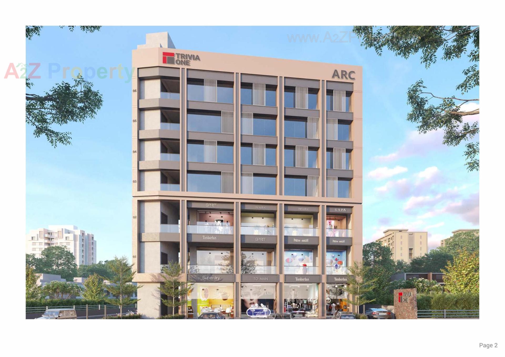 3D Elevation of real estate project Trivia One located at Manipur, Ahmedabad, Gujarat