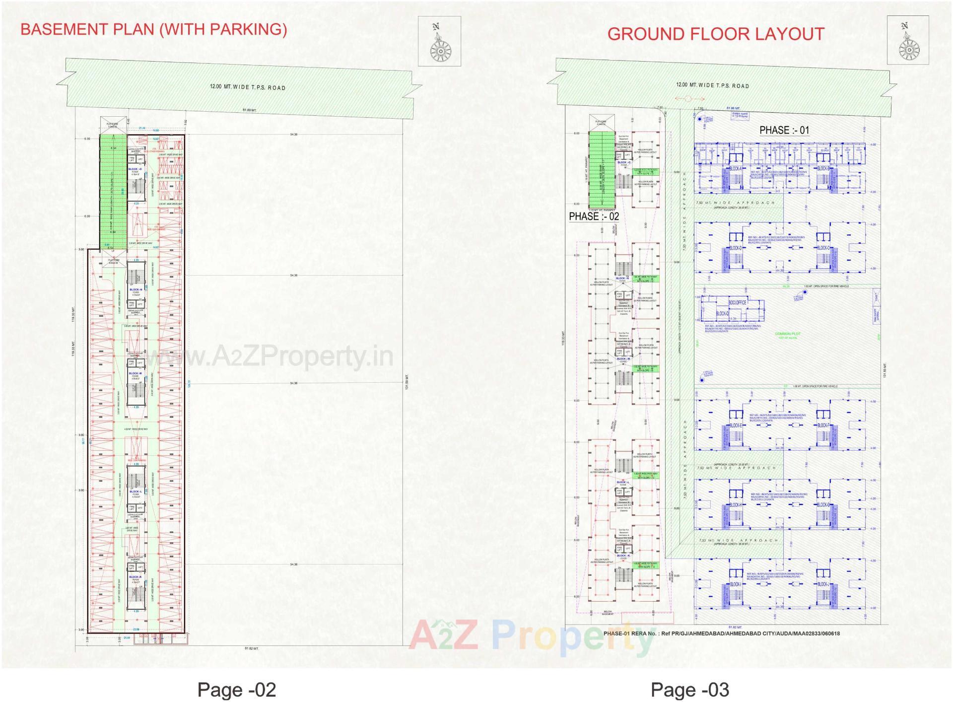 Layout of real estate project Tulsi Galaxy located at Vastral, Ahmedabad, Gujarat
