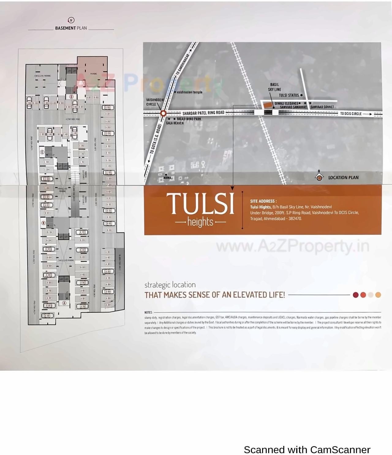  of real estate project Tulsi Heights located at Tragad, Ahmedabad, Gujarat