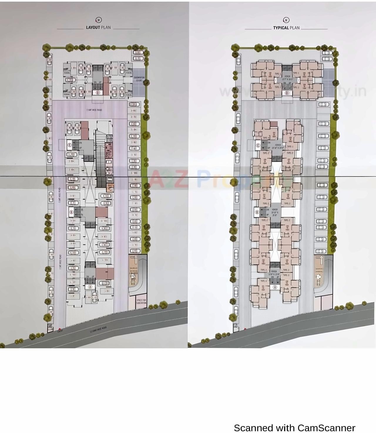 Layout of real estate project Tulsi Heights located at Tragad, Ahmedabad, Gujarat