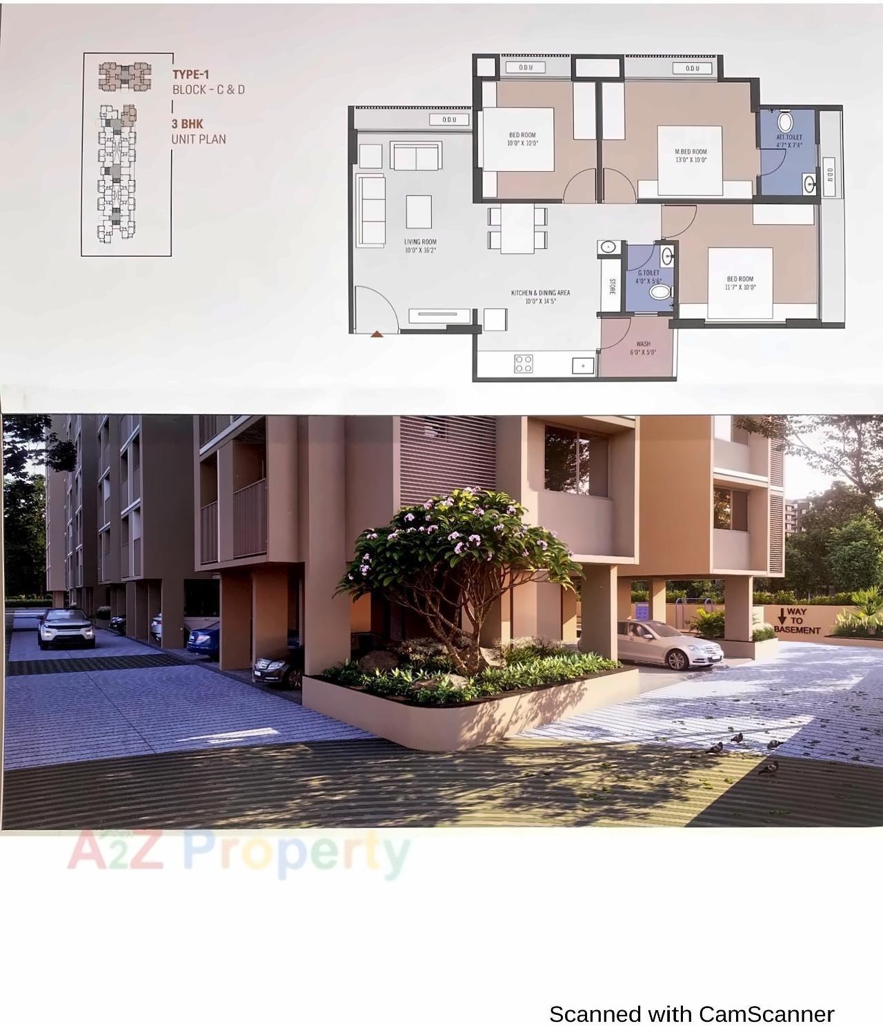Layout of real estate project Tulsi Heights located at Tragad, Ahmedabad, Gujarat