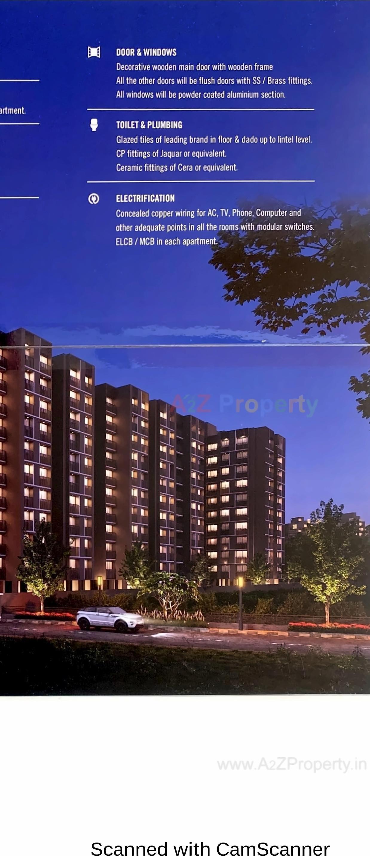 3D Elevation of real estate project Tulsi Heights located at Tragad, Ahmedabad, Gujarat