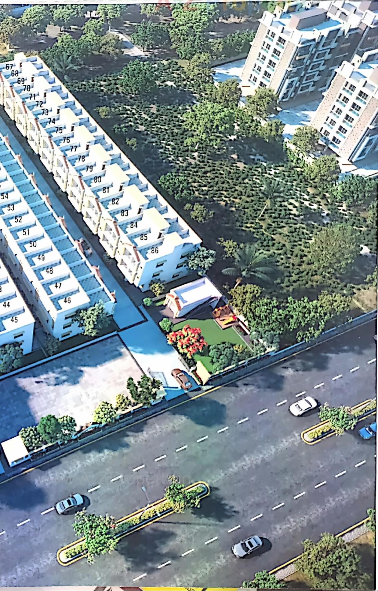 3D Elevation of real estate project Tulsi Residency located at Ahmedabad, Ahmedabad, Gujarat