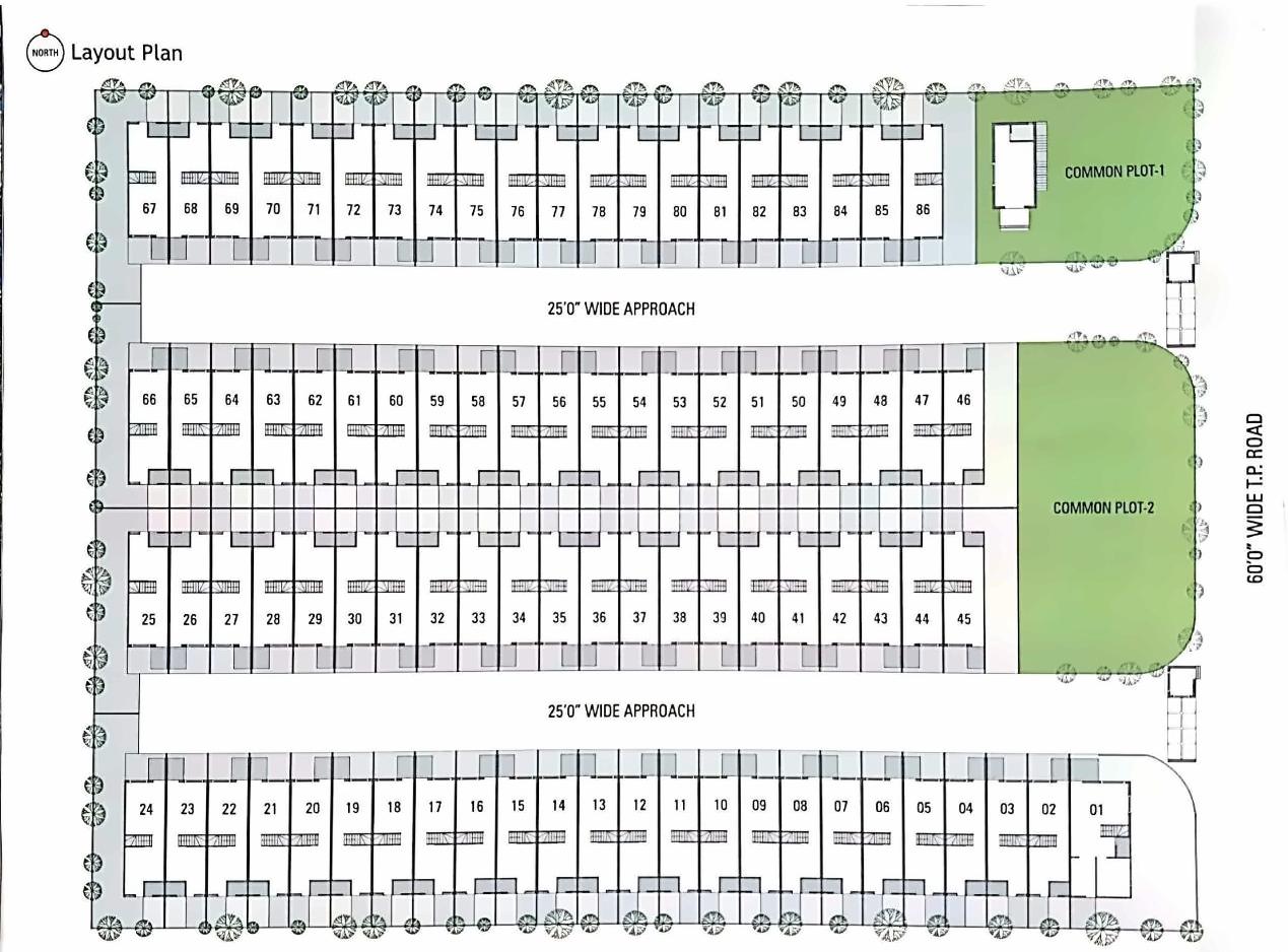 Layout of real estate project Tulsi Residency located at Ahmedabad, Ahmedabad, Gujarat