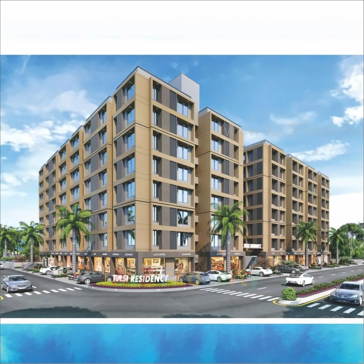 3D Elevation of real estate project Tulsi Residency located at City, Ahmedabad, Gujarat