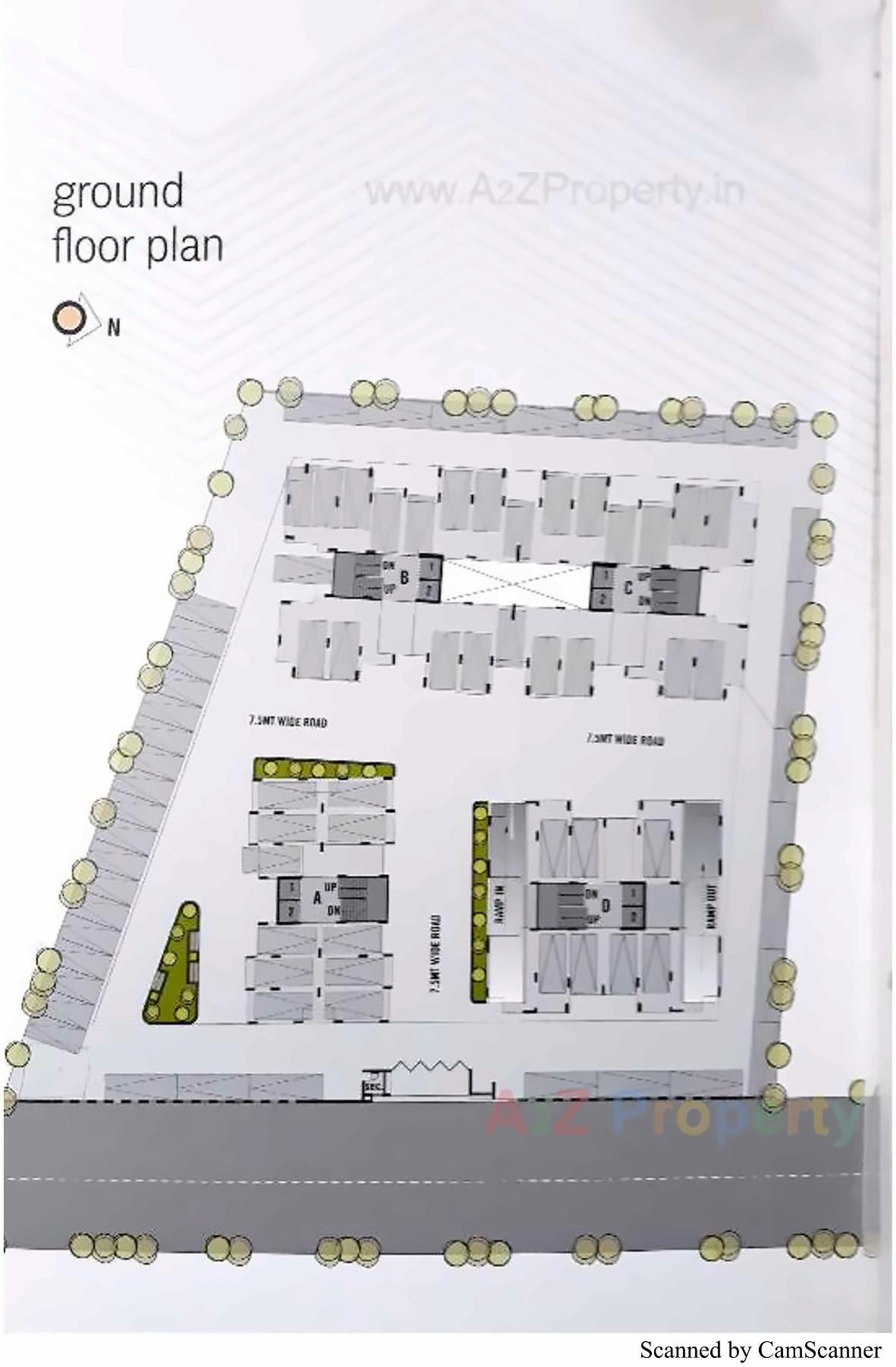Layout of real estate project Tulsi Status located at Tragad, Ahmedabad, Gujarat