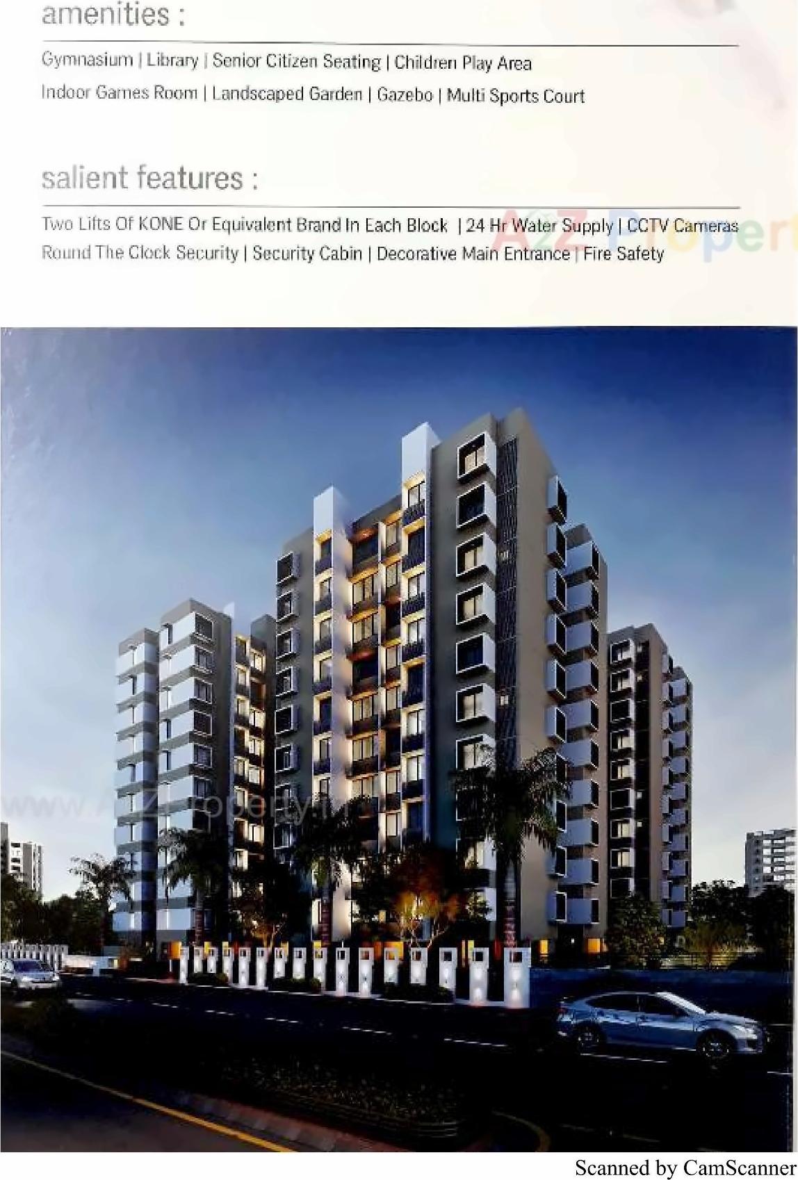 3D Elevation of real estate project Tulsi Status located at Tragad, Ahmedabad, Gujarat