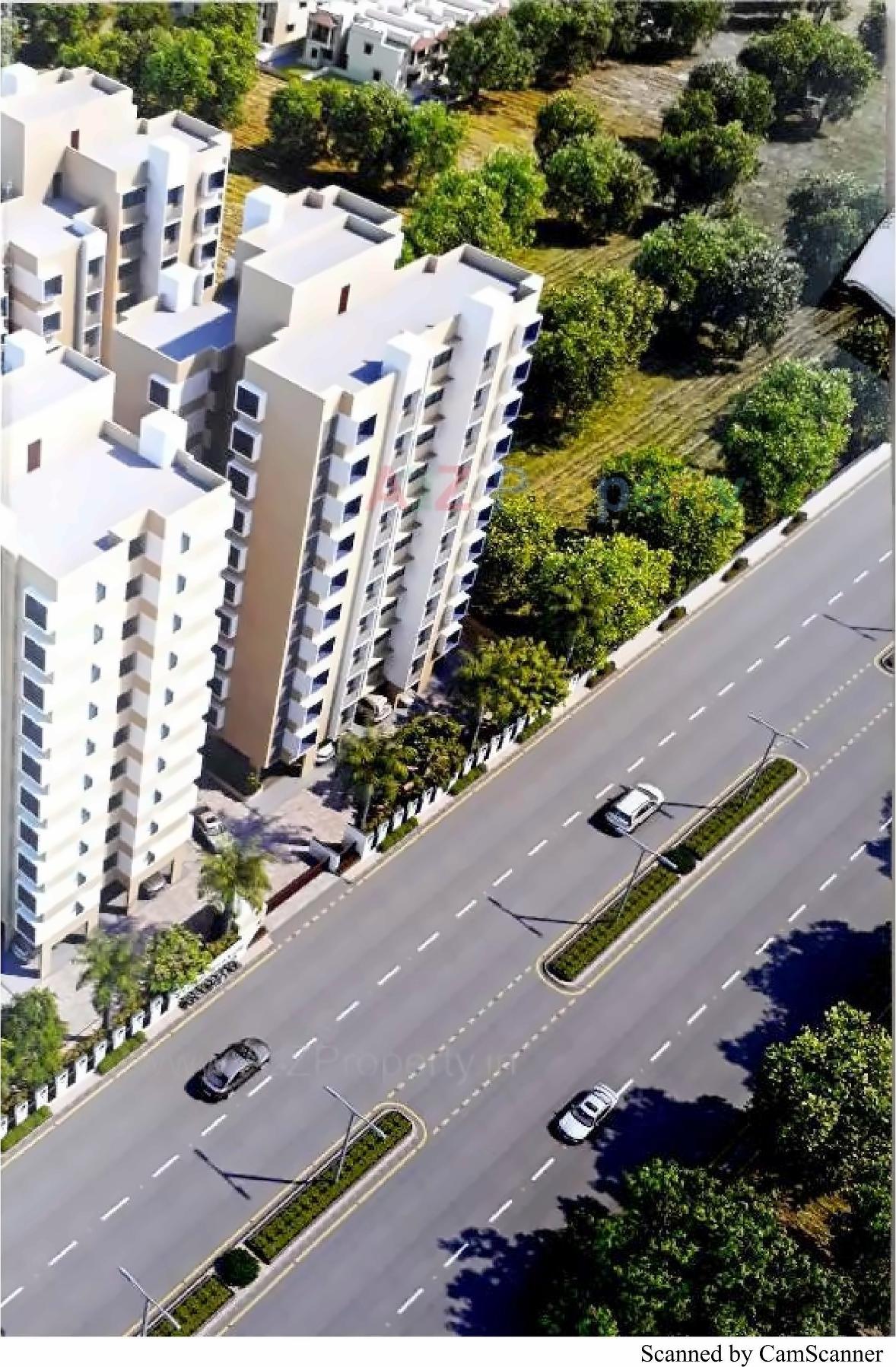 3D Elevation of real estate project Tulsi Status located at Tragad, Ahmedabad, Gujarat