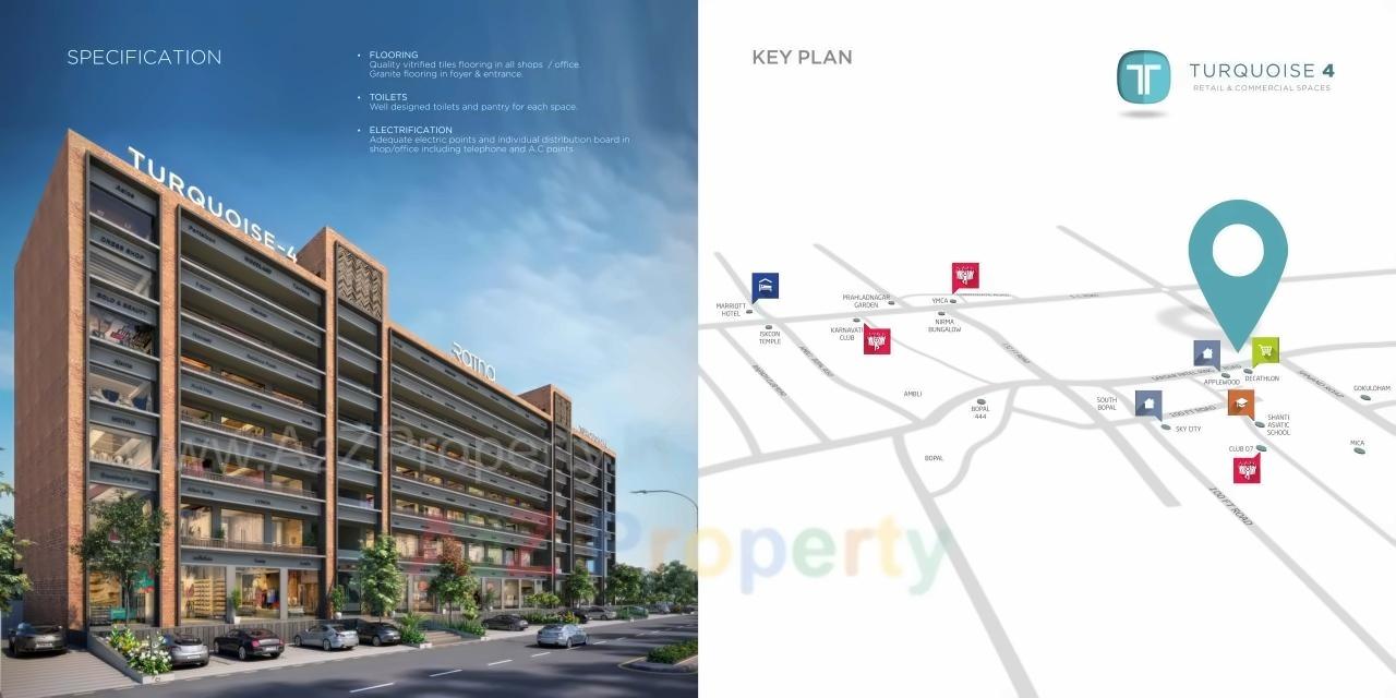 3D Elevation of real estate project Turquoise located at Sarkhej, Ahmedabad, Gujarat