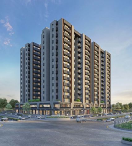 3D Elevation of real estate project Turquoise Blu located at Shela, Ahmedabad, Gujarat