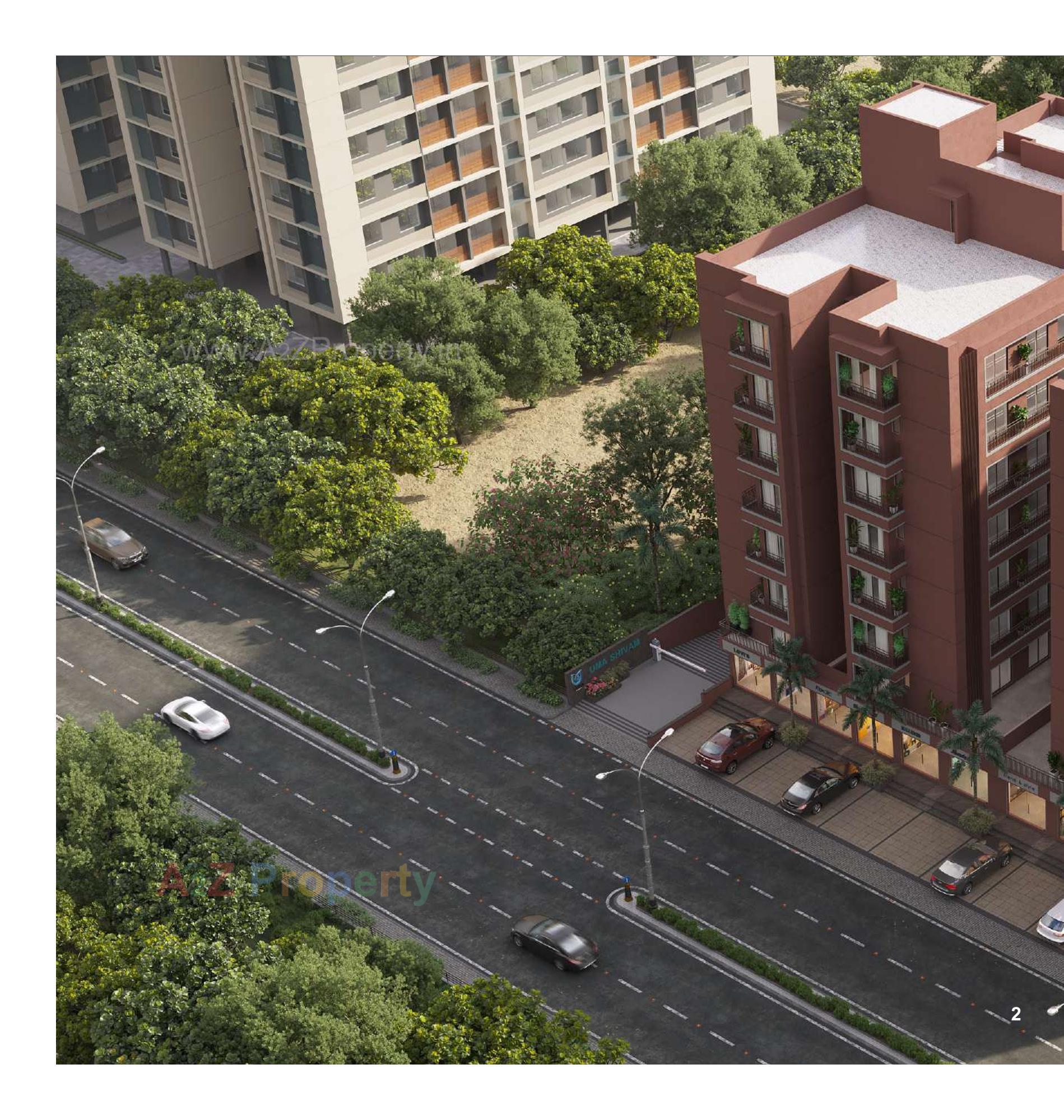 3D Elevation of real estate project Uma Shivam located at Sola, Ahmedabad, Gujarat