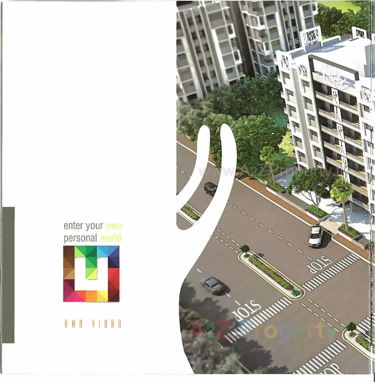 3D Elevation of real estate project Uma Vihar Elysium located at Sola, Ahmedabad, Gujarat