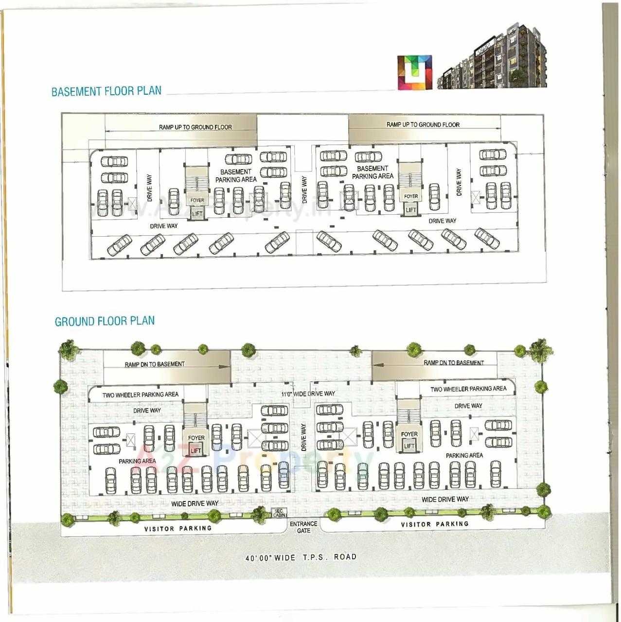 Layout of real estate project Uma Vihar Elysium located at Sola, Ahmedabad, Gujarat