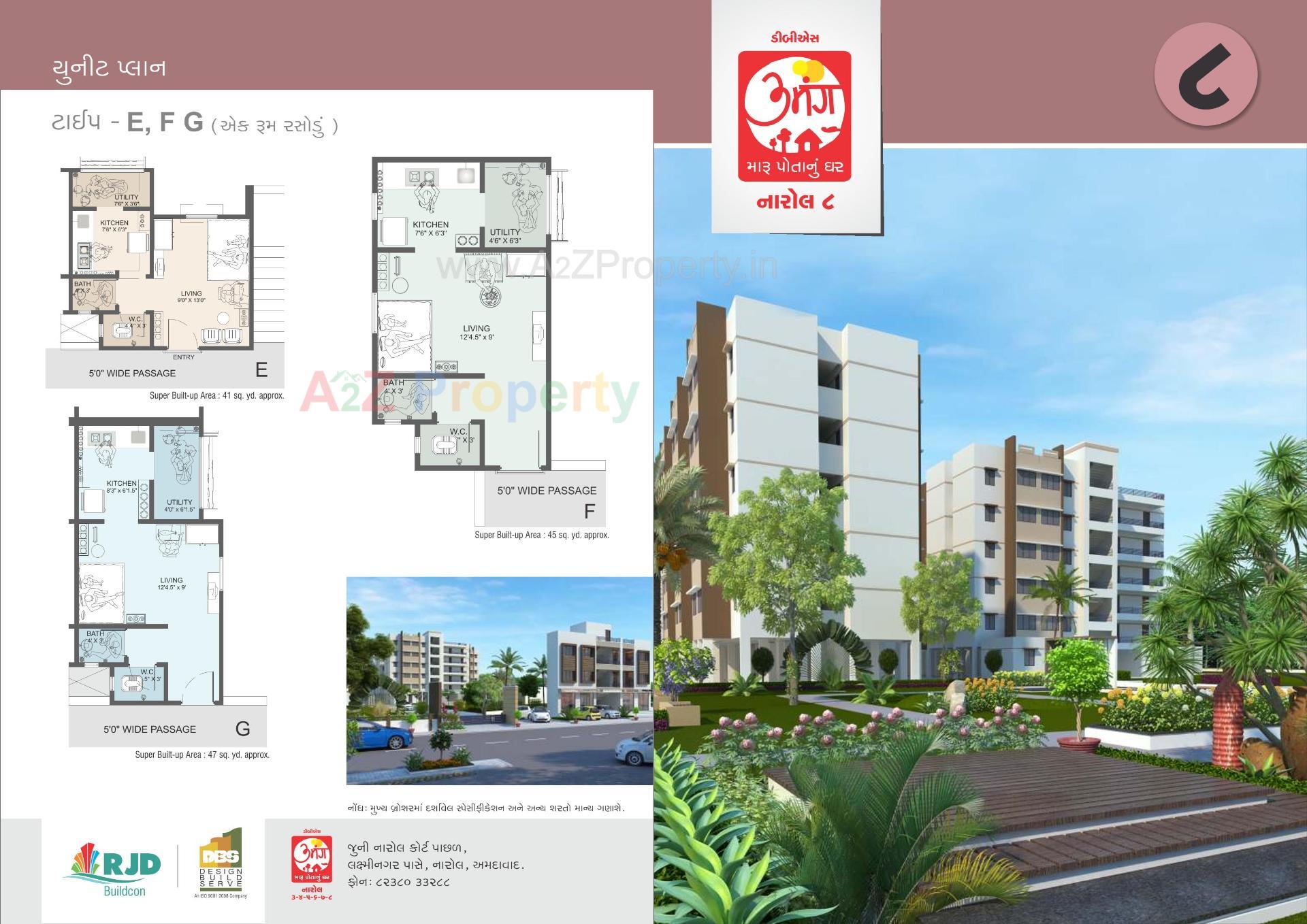Layout of real estate project Umang Narol located at Narol, Ahmedabad, Gujarat