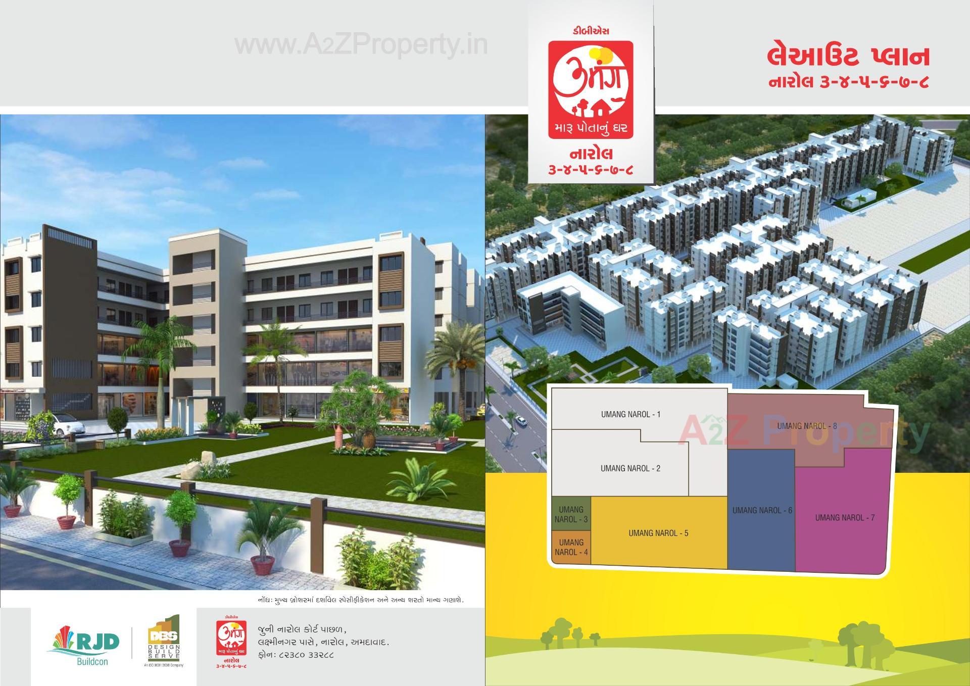 3D Elevation of real estate project Umang Narol located at Narol, Ahmedabad, Gujarat