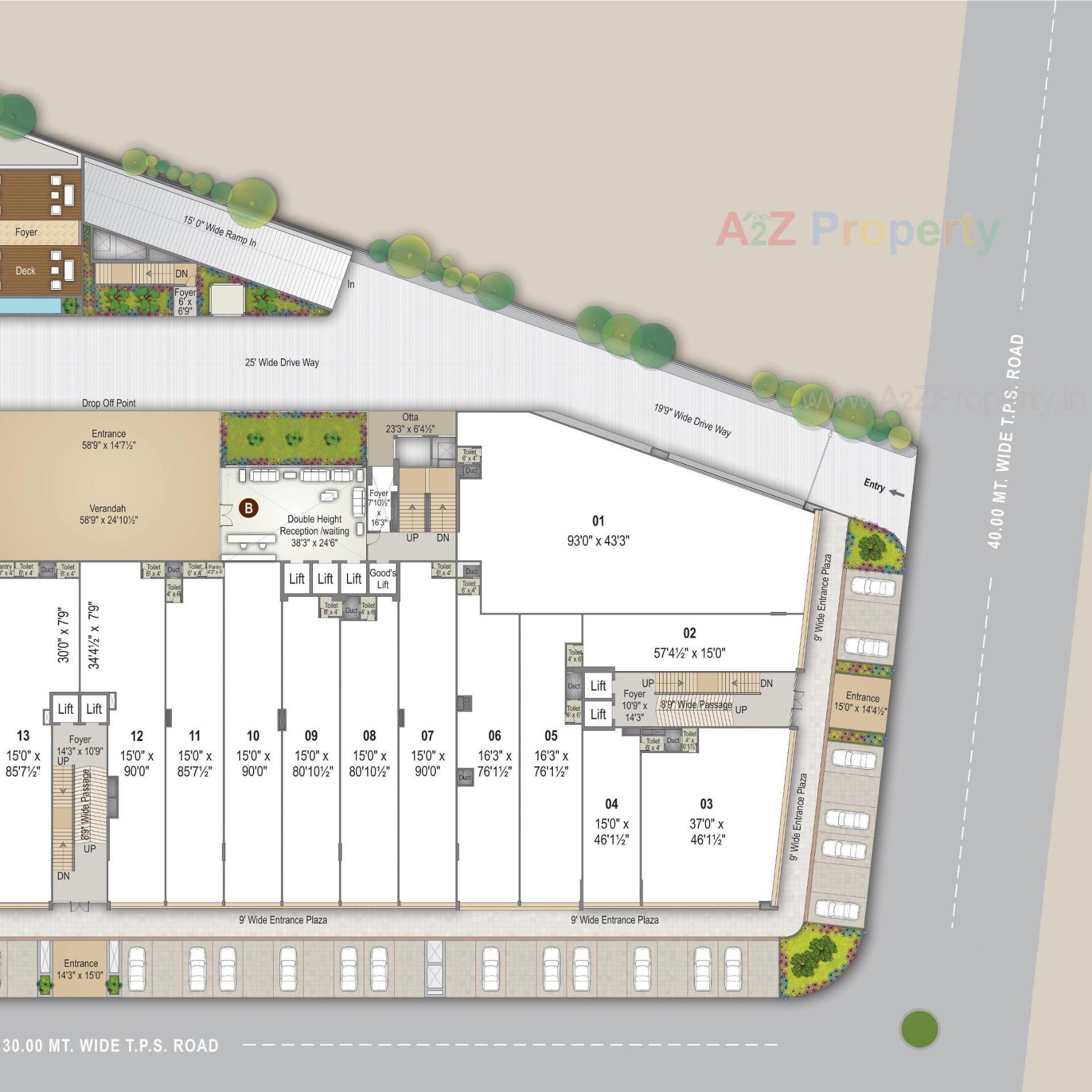Layout of real estate project Unicus Shyamal located at Vejalpur, Ahmedabad, Gujarat