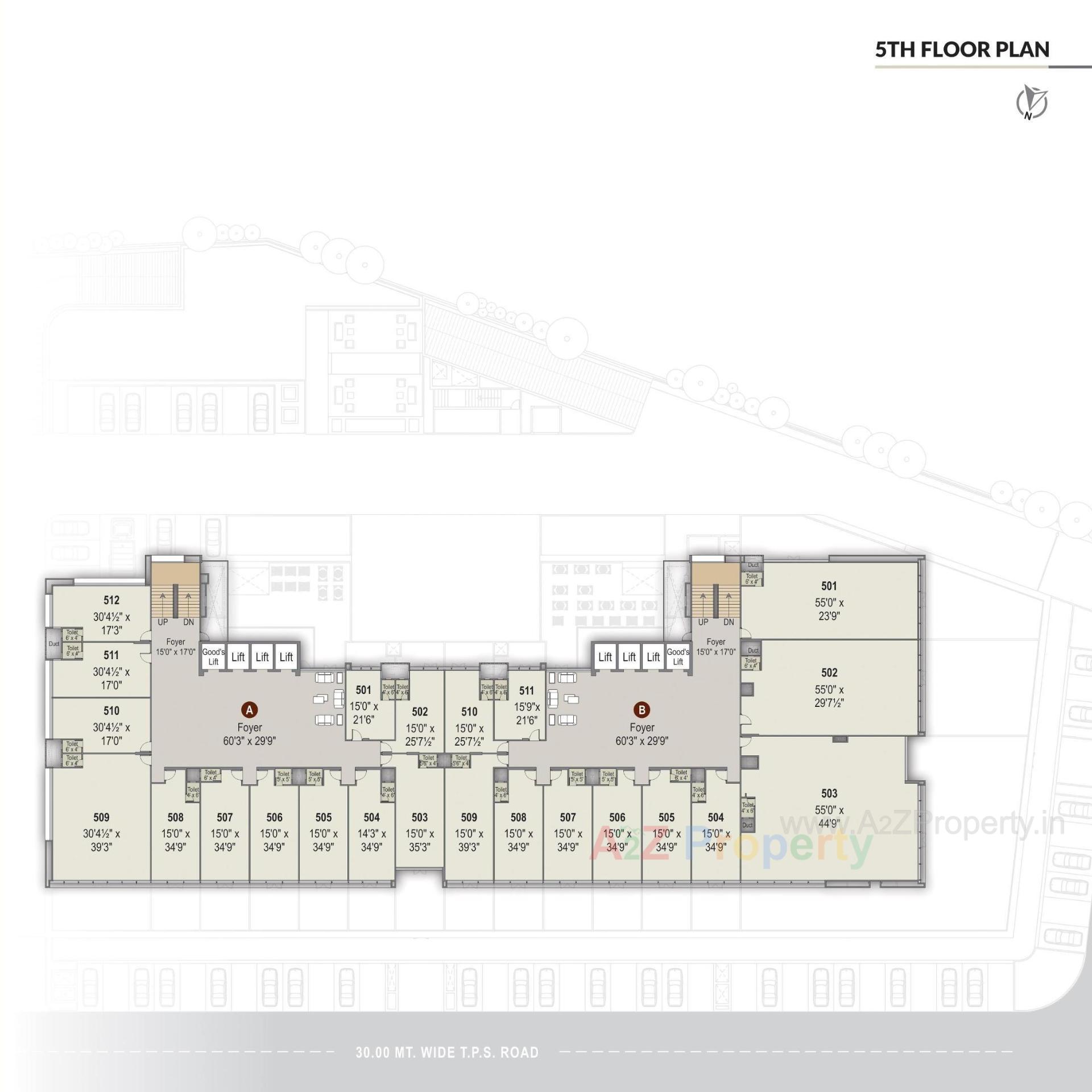 Layout of real estate project Unicus Shyamal located at Vejalpur, Ahmedabad, Gujarat