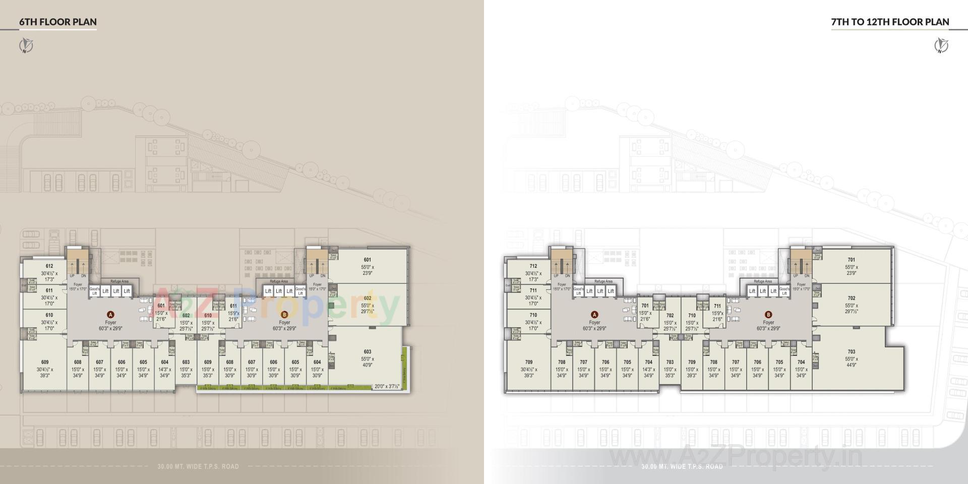 Layout of real estate project Unicus Shyamal located at Vejalpur, Ahmedabad, Gujarat