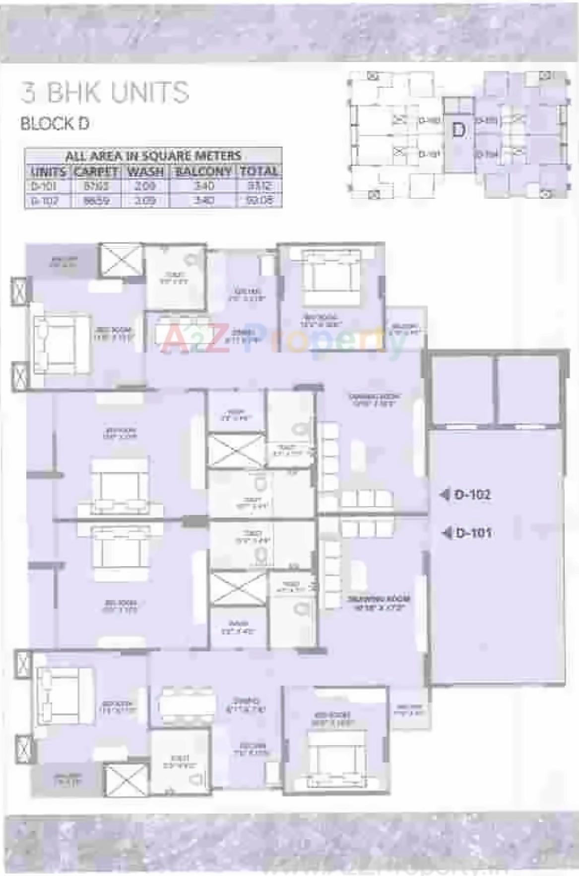 Layout of real estate project Unique Aashiyana located at Gota, Ahmedabad, Gujarat