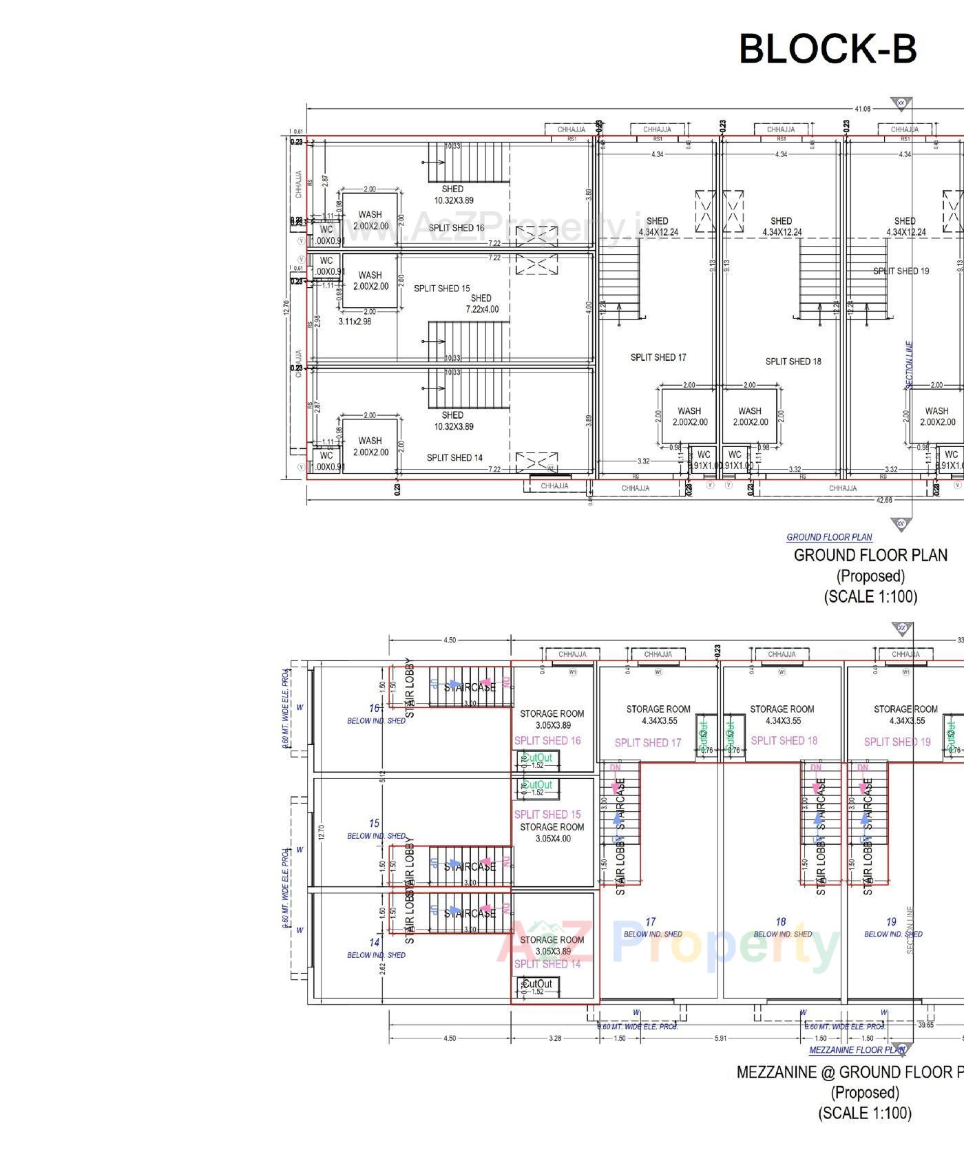 Layout of real estate project Unique Industrial Park located at Ramol, Ahmedabad, Gujarat