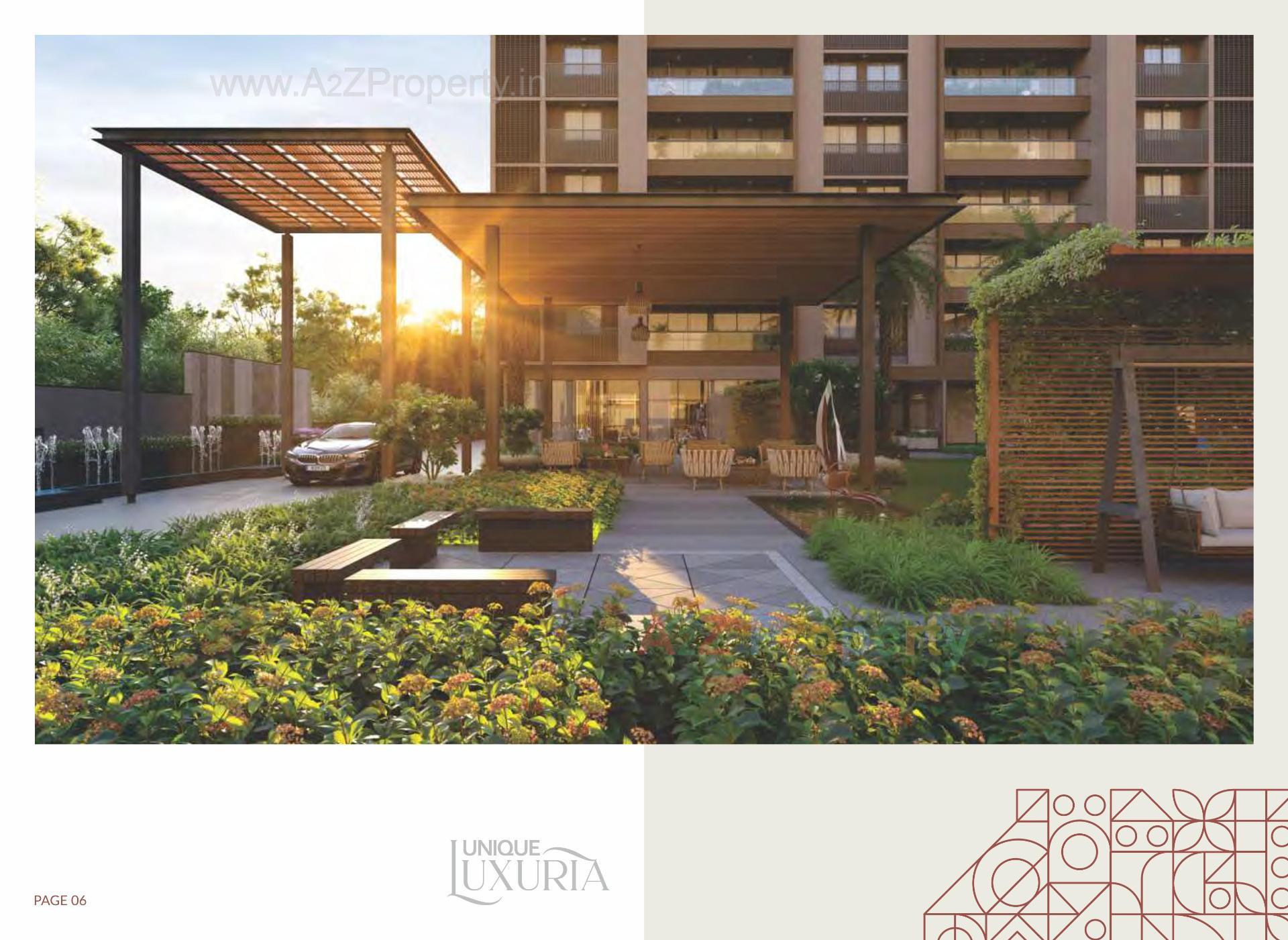 3D Elevation of real estate project Unique Luxuria located at Gota, Ahmedabad, Gujarat