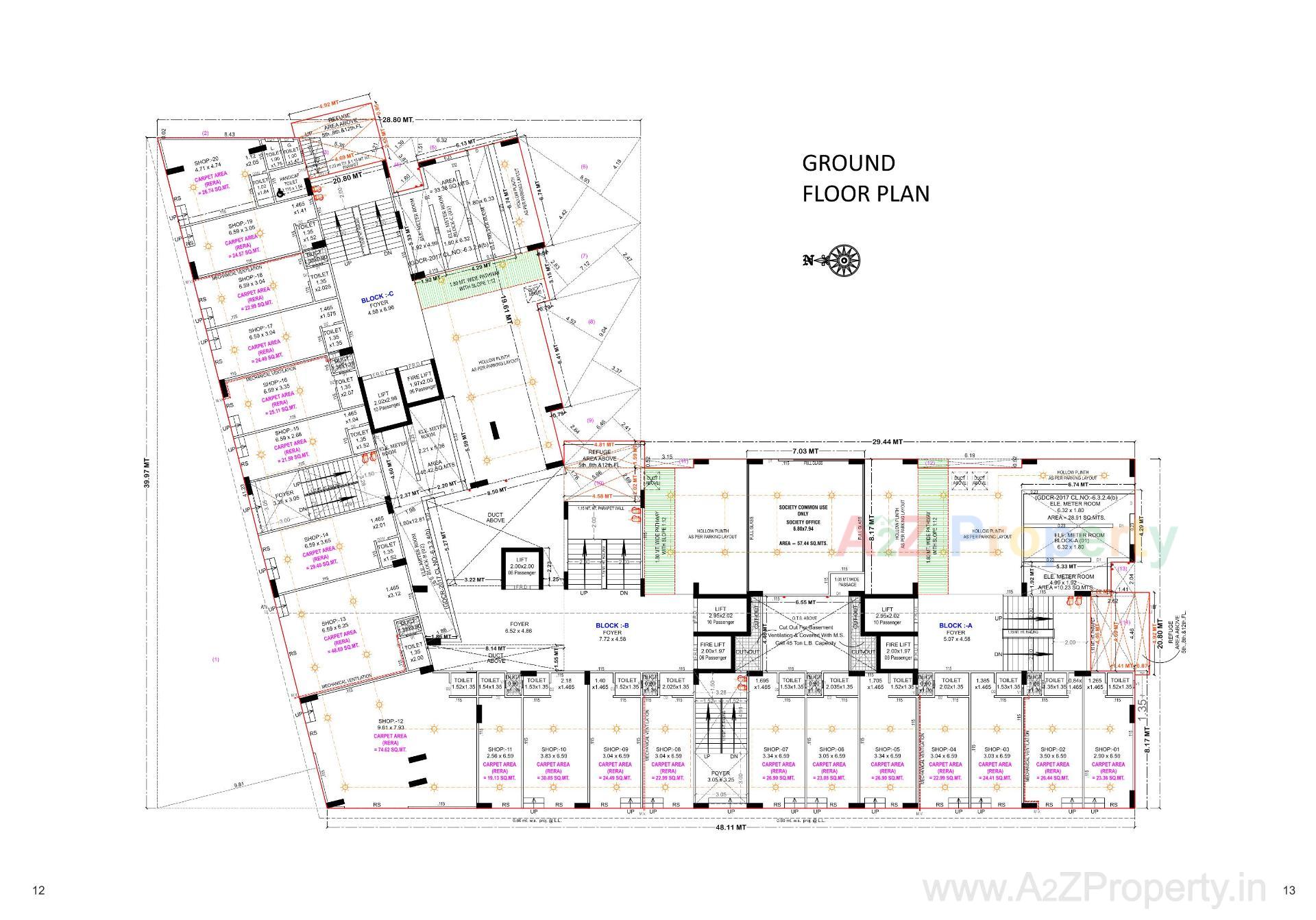 Layout of real estate project United Amaltas located at Vastral, Ahmedabad, Gujarat