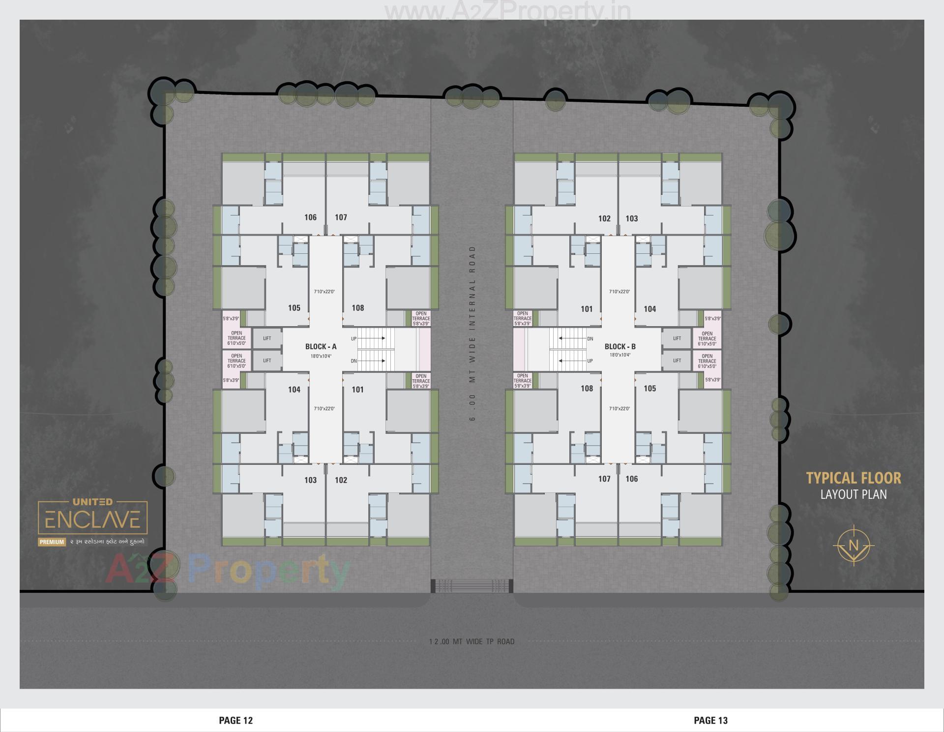 Layout of real estate project United Enclave located at Vatva, Ahmedabad, Gujarat