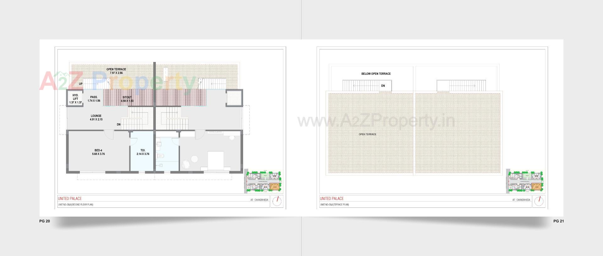 Layout of real estate project United Palace located at Chandkheda, Ahmedabad, Gujarat