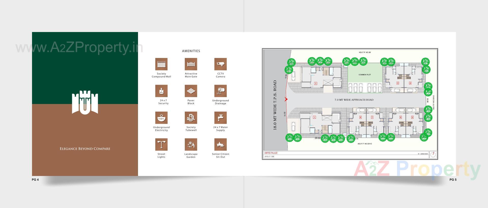 Layout of real estate project United Palace located at Chandkheda, Ahmedabad, Gujarat