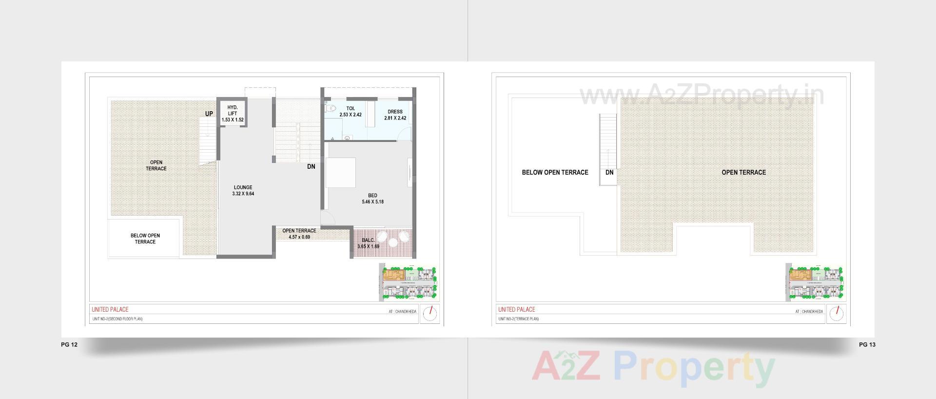 Layout of real estate project United Palace located at Chandkheda, Ahmedabad, Gujarat