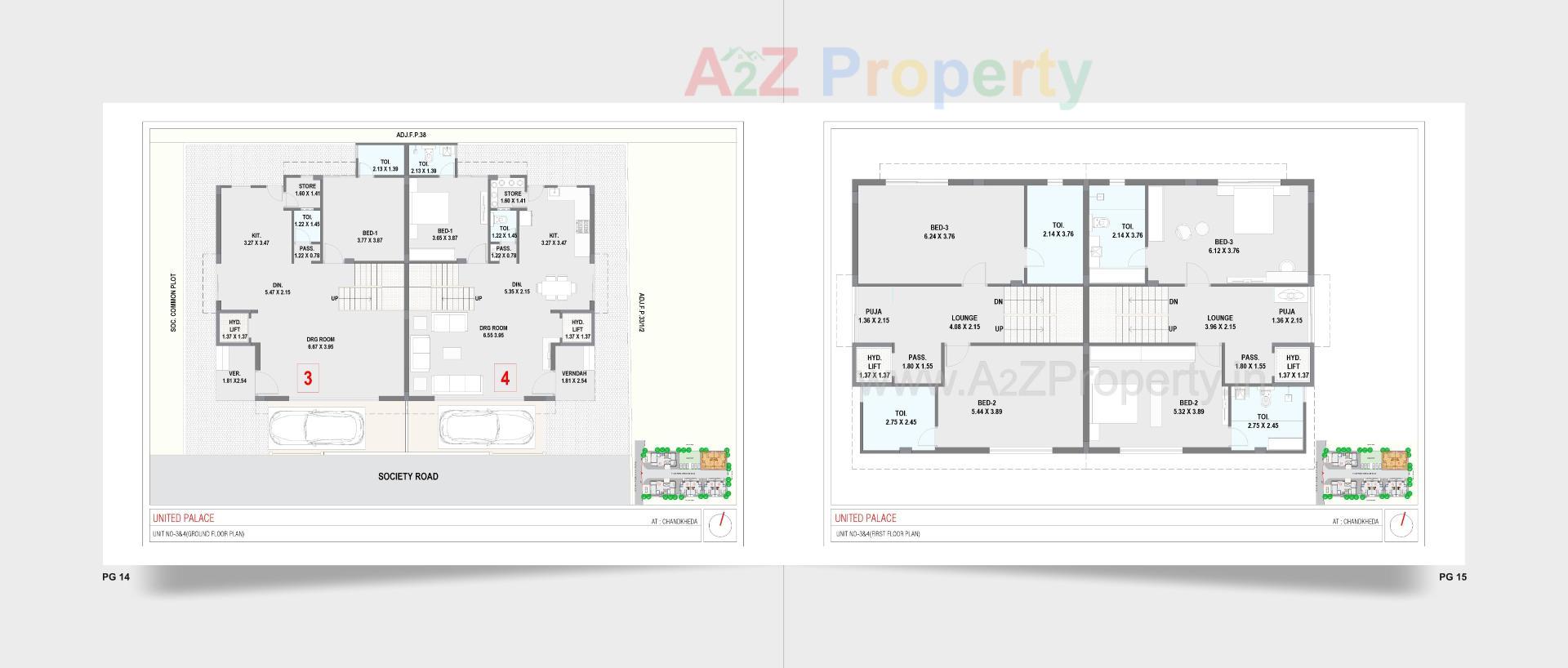 Layout of real estate project United Palace located at Chandkheda, Ahmedabad, Gujarat